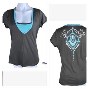 Athleta Cotton Versatile Cap Sleeve Shirt  Size L